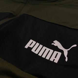 Chaqueta Puma Verde Oscuro Panel Negro