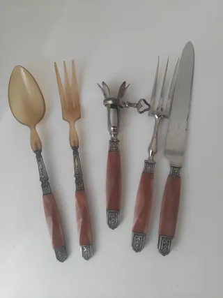 Cubertería servicio vintage 5 piezas