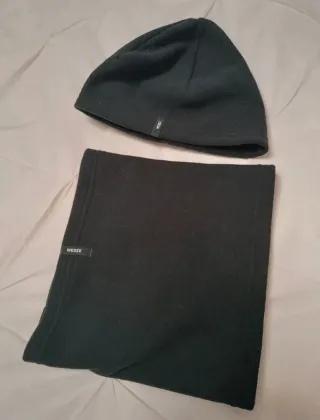 Gorro y braga polar Decathlon negros