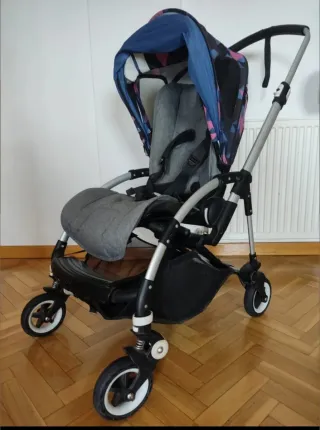 Passeggino Bugaboo Bee 5 Grigio completo con ovetto