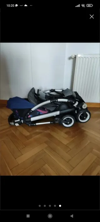 Passeggino Bugaboo Bee 5 Grigio completo con ovetto