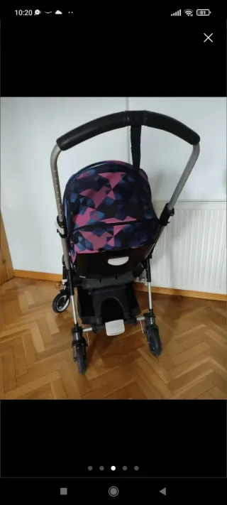 Passeggino Bugaboo Bee 5 Grigio completo con ovetto