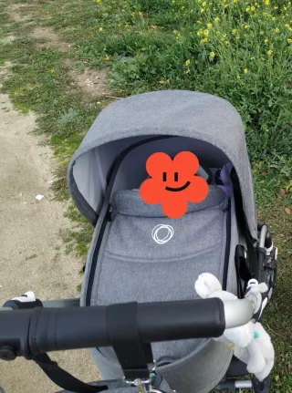 Passeggino Bugaboo Bee 5 Grigio completo con ovetto