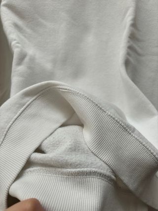 Felpa Zara bianca basic oversize interno felpato