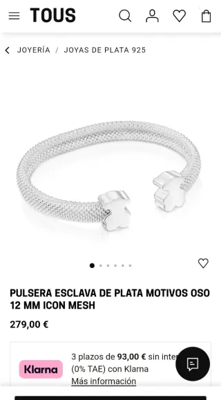 Pulsera Tous Plata Oso