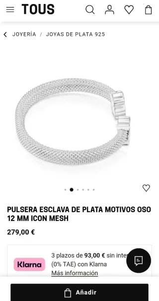 Pulsera Tous Plata Oso