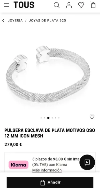 Pulsera Tous Plata Oso