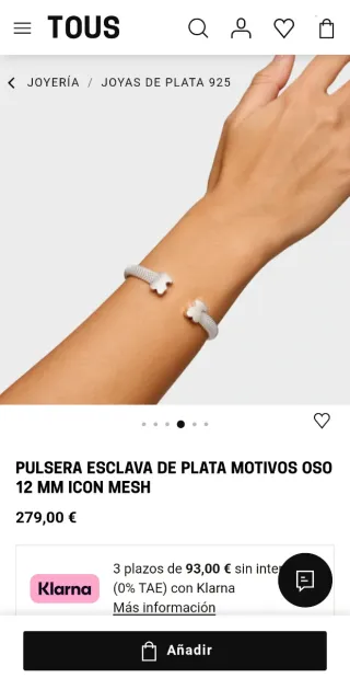 Pulsera Tous Plata Oso