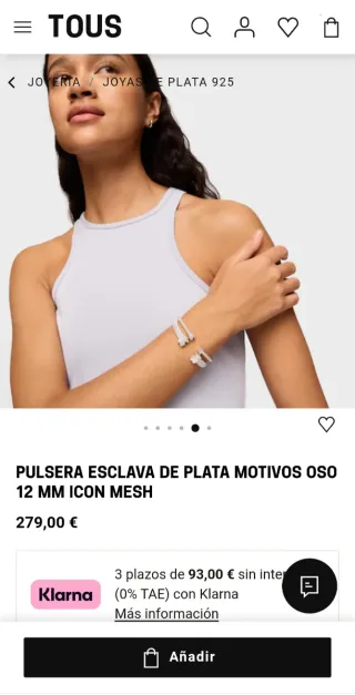 Pulsera Tous Plata Oso