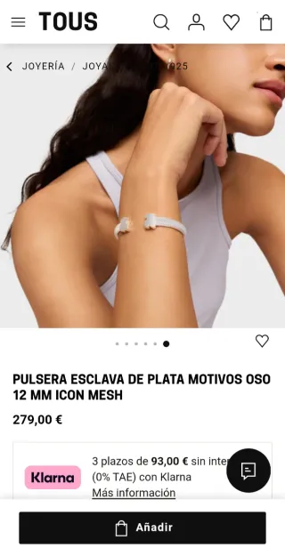 Pulsera Tous Plata Oso
