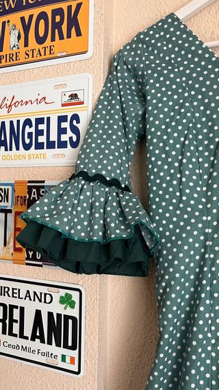 Traje Flamenca Verde Lunares