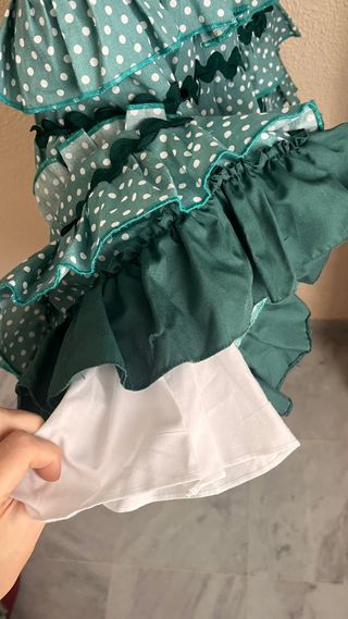 Traje Flamenca Verde Lunares