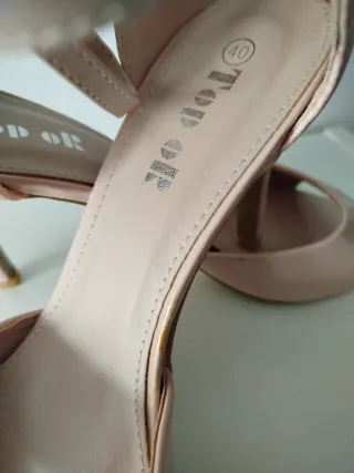 Sandalias de tacón Top of color rosa