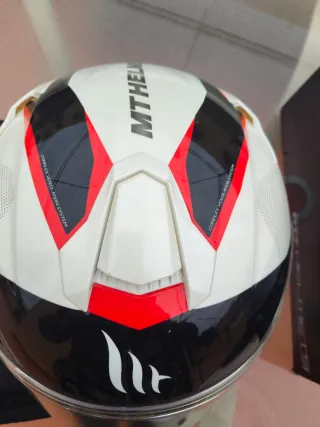 Casco Moto MT HELMETS Negro, Rojo, Blanco