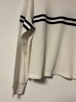 Jersey Hollister Blanco Rayas Manga Larga