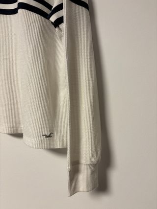 Jersey Hollister Blanco Rayas Manga Larga