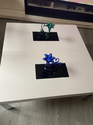 Mesa de centro moderna cristal y metal negociable