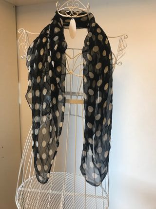 Pañuelo lunares azul marino y blanco