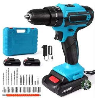 Taladro Atornillador Inalámbrico (2 Baterías)