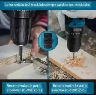 Taladro Atornillador Inalámbrico (2 Baterías)