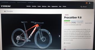 VENDO BICI TREK PROCALIBER 9.8 PRACTICAMENTE NUEVA