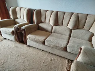 Conjunto sofá y 2 sillones