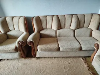 Conjunto sofá y 2 sillones