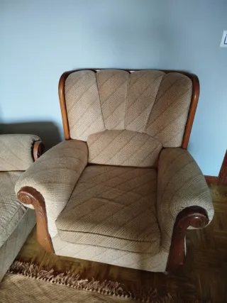 Conjunto sofá y 2 sillones