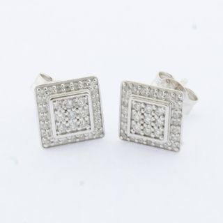 Pendientes Oro Blanco Diamantes Perlas