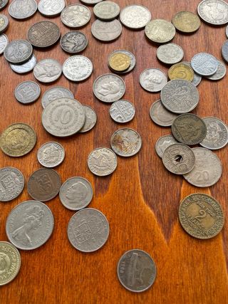 Lote 100 Monedas Antiguas Extranjeras