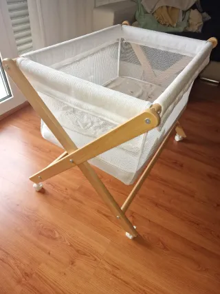 Minicuna madera + colchón
