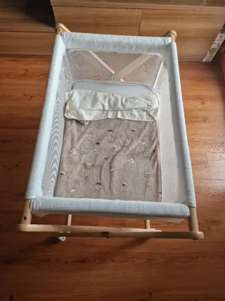 Minicuna madera + colchón