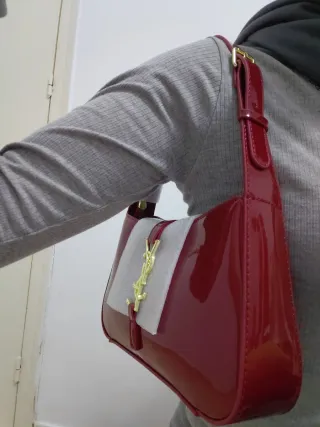 Bolso charol rojo YSL