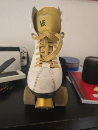 Patines KRF Classic Blancos y Dorados