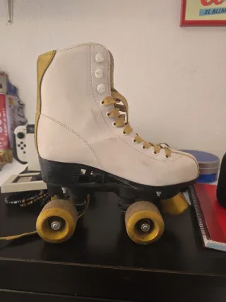 Patines KRF Classic Blancos y Dorados