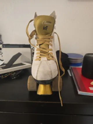 Patines KRF Classic Blancos y Dorados