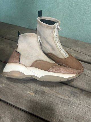 Botas Hispanitas Talla 38 Beige/Marrón