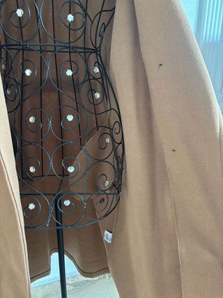 Abrigo paño largo cinturón