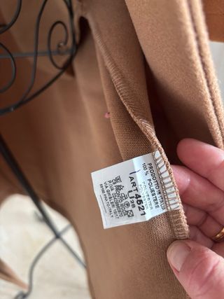 Abrigo paño largo cinturón