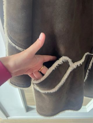 Abrigo de piel marrón