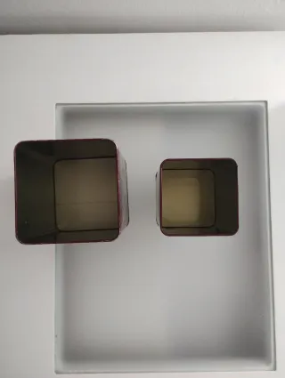 Conjunto 2 botes hojalata estrellas