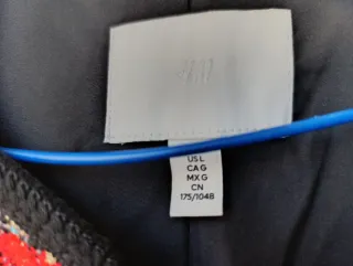 Chaqueta tweed H&M roja y negra