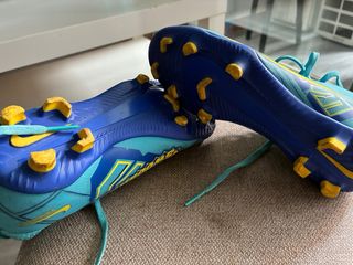 Zapatillas Nike Mercurial tacos fútbol azul/amaril