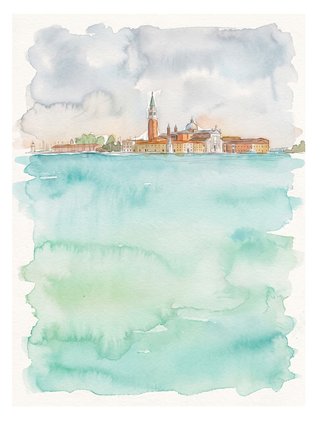 Lámina acuarela Venecia