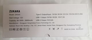 Arrancador ZUKAKA Jump Starter IP65 Booster