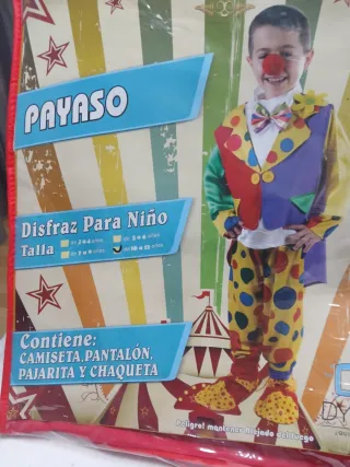 Disfraz Payaso Niño Talla 10-12 Años