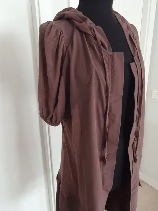 Vestido-blusón marrón talla única