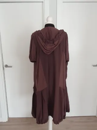 Vestido-blusón marrón talla única