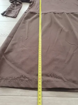 Vestido-blusón marrón talla única
