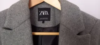 Abrigo Zara Gris Talla XS